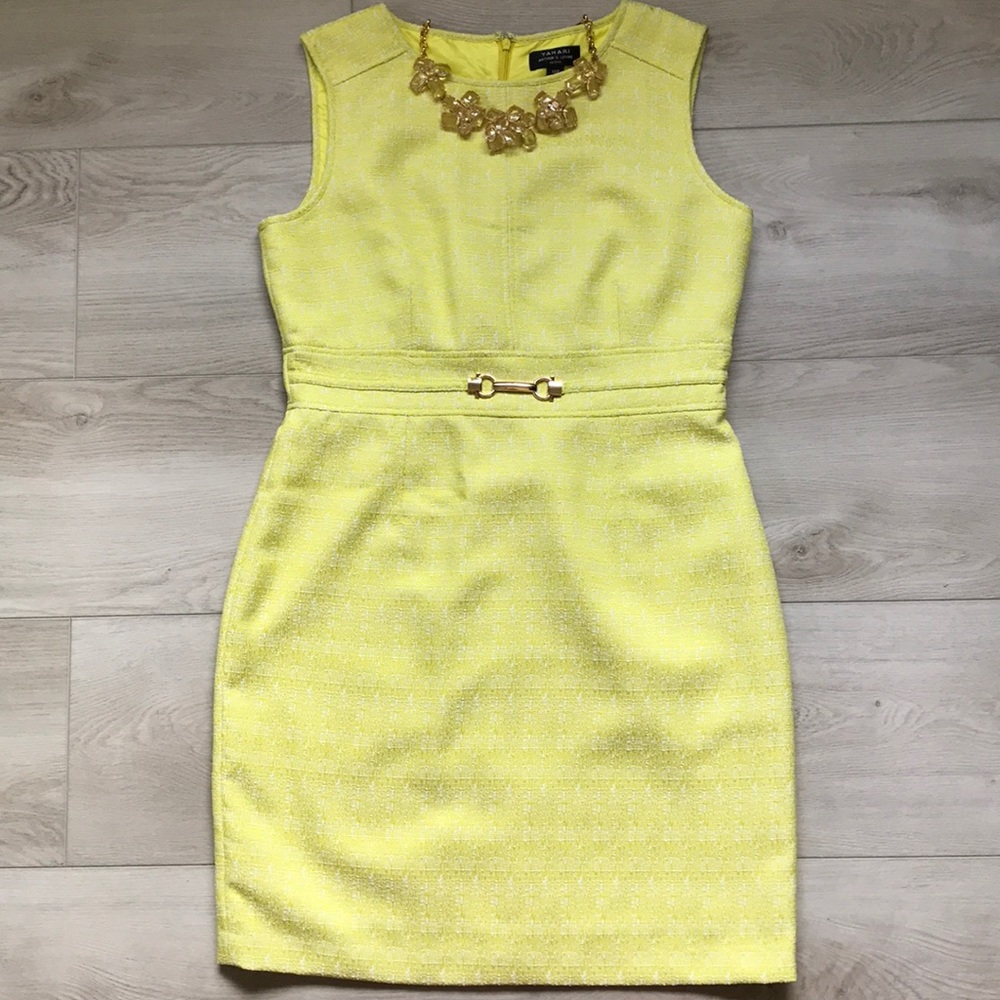 🎉BRAND NEW🎉 Tahari Elegant Neon Green Dress👗